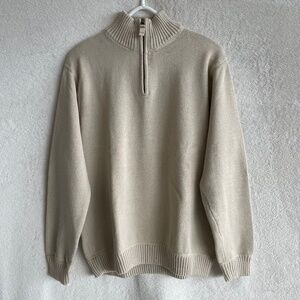 Eddie Bauer Quarter-Zip Pullover Sweater, 100% Cotton
